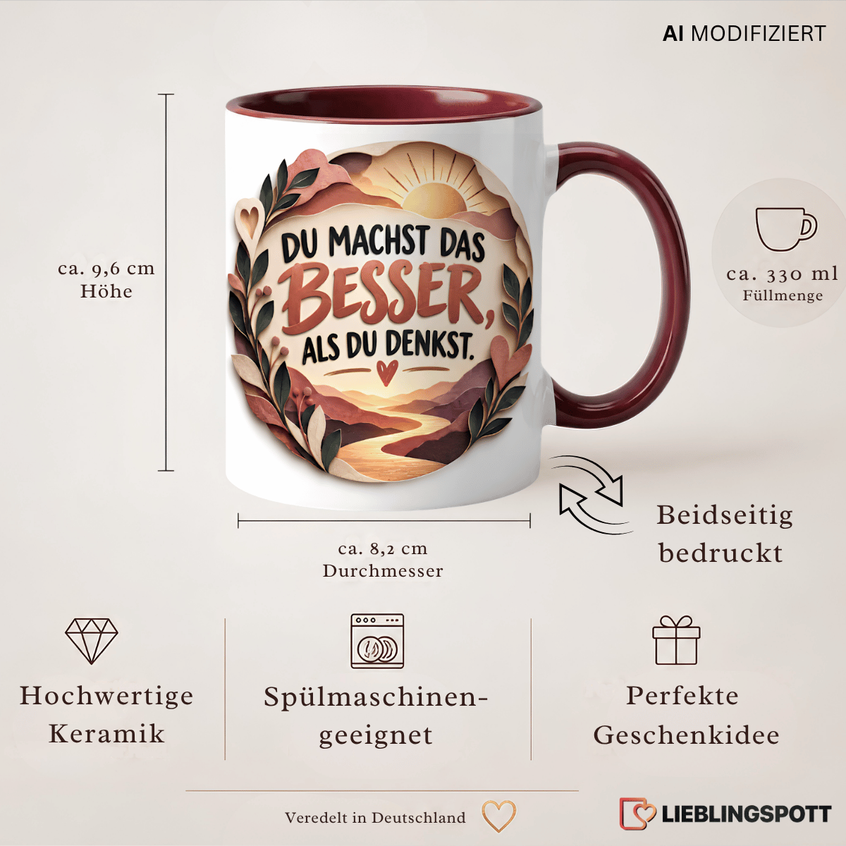 Produktdetails Keramiktasse ca. 330 ml