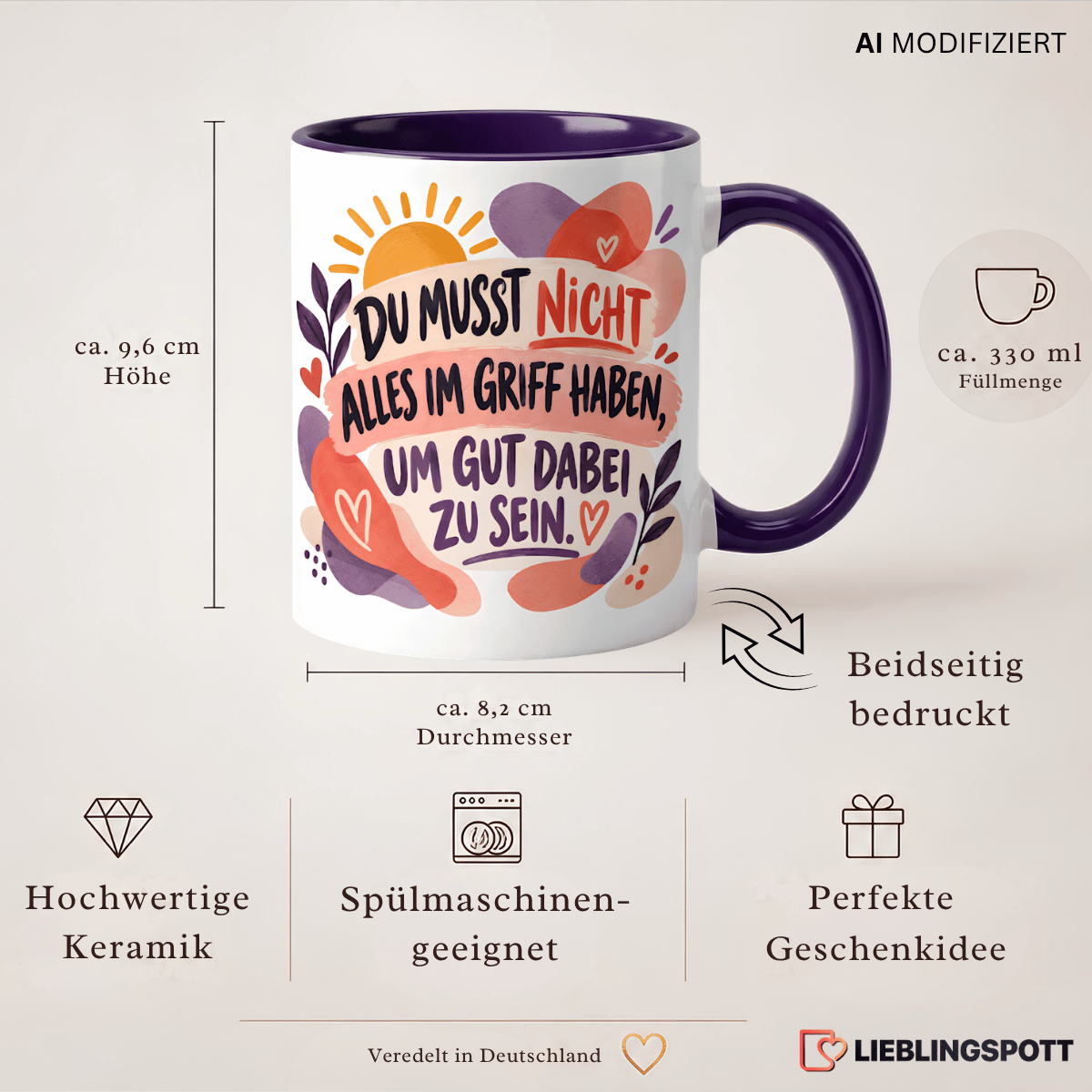 Produktdetails Keramiktasse ca. 330 ml
