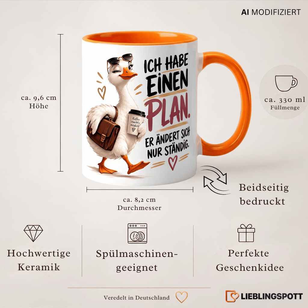 Ich habe einen Plan Tasse | Keramik ca. 330 ml