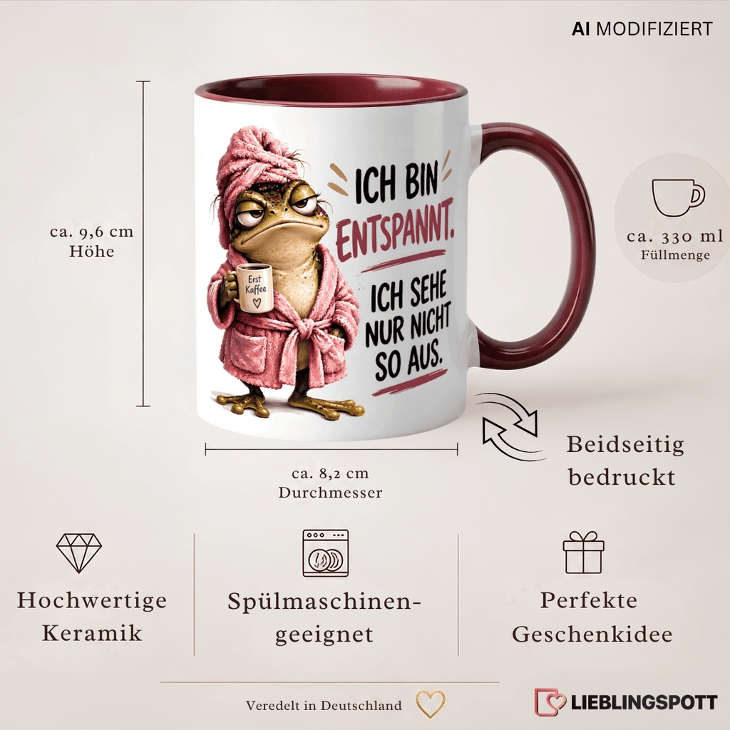 Ich bin entspannt Tasse | Keramik ca. 330 ml