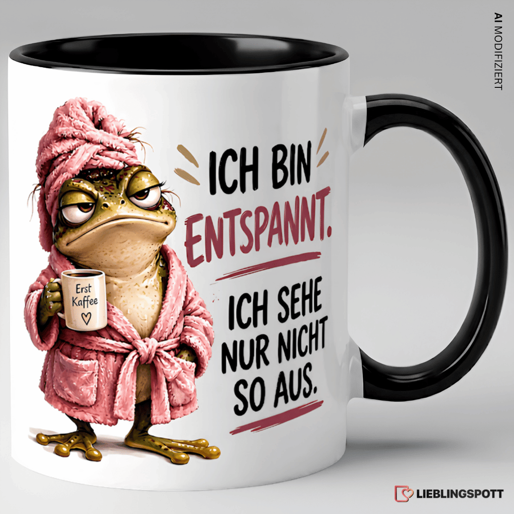 Ich bin entspannt Tasse | Keramik ca. 330 ml