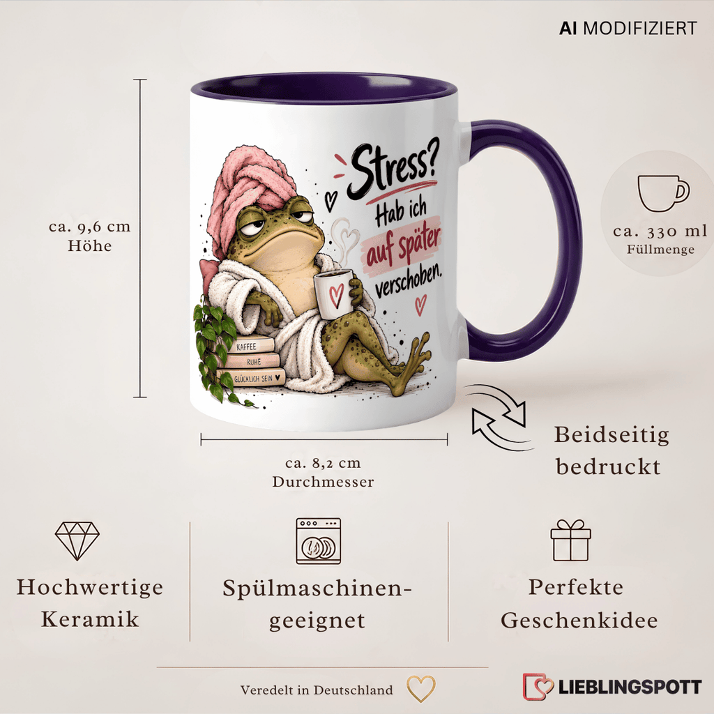 Stress? Hab ich auf später verschoben Tasse | Keramik ca. 330 ml
