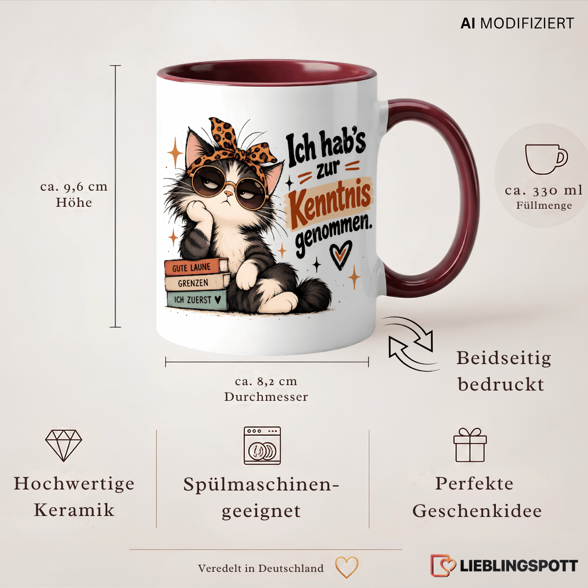 Ich hab’s zur Kenntnis genommen Tasse | Keramik ca. 330 ml