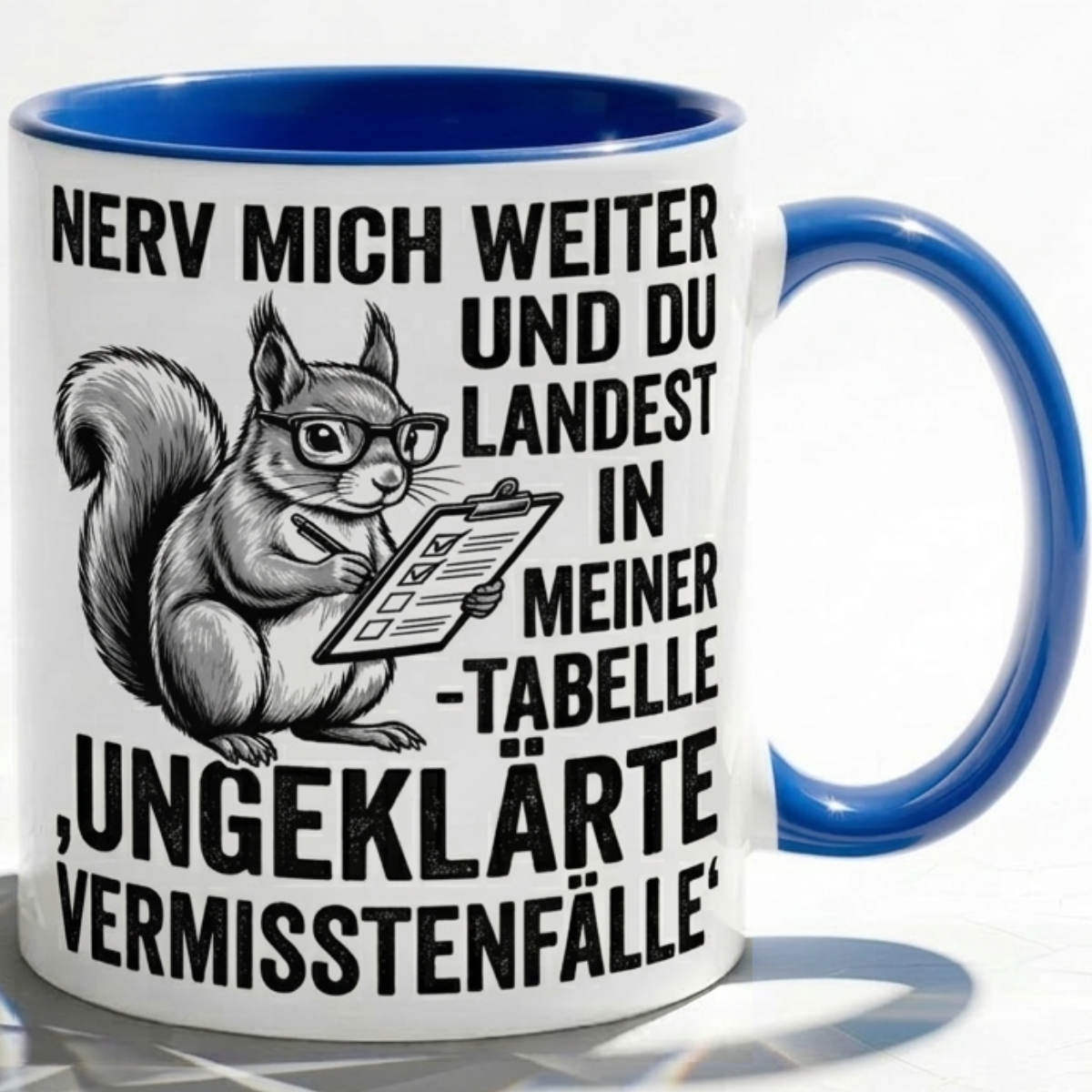 Eichhörnchen lustige Büro Tasse Nerd Spruch Geschenk mit Humor für Kollegen, Statistik