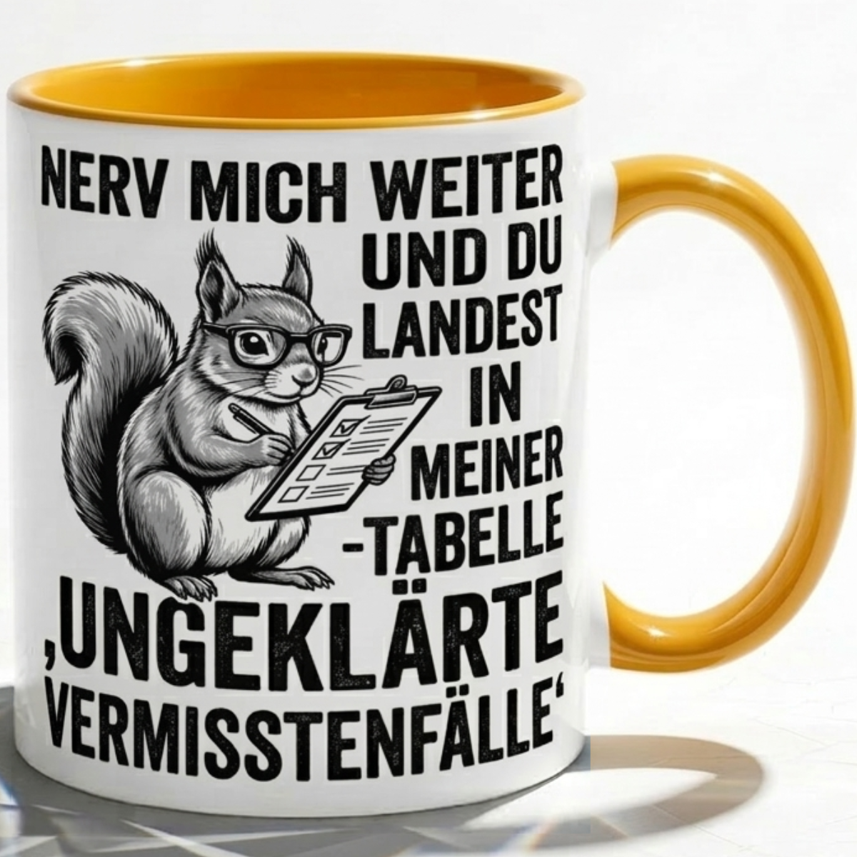 Eichhörnchen lustige Büro Tasse Nerd Spruch Geschenk mit Humor für Kollegen, Statistik