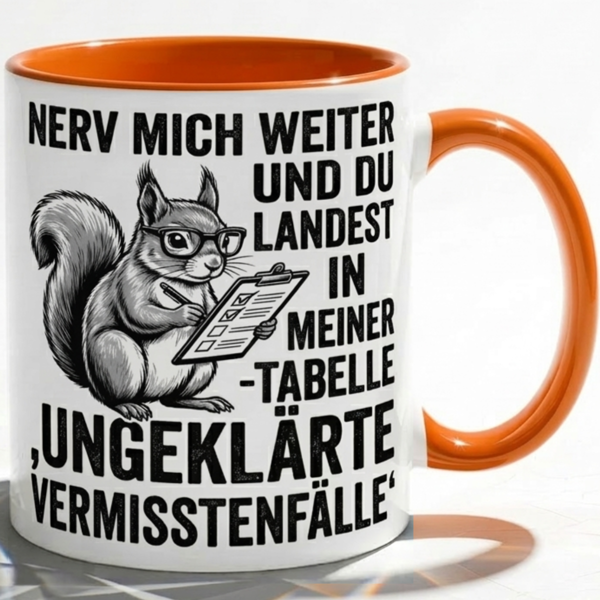 Eichhörnchen lustige Büro Tasse Nerd Spruch Geschenk mit Humor für Kollegen, Statistik