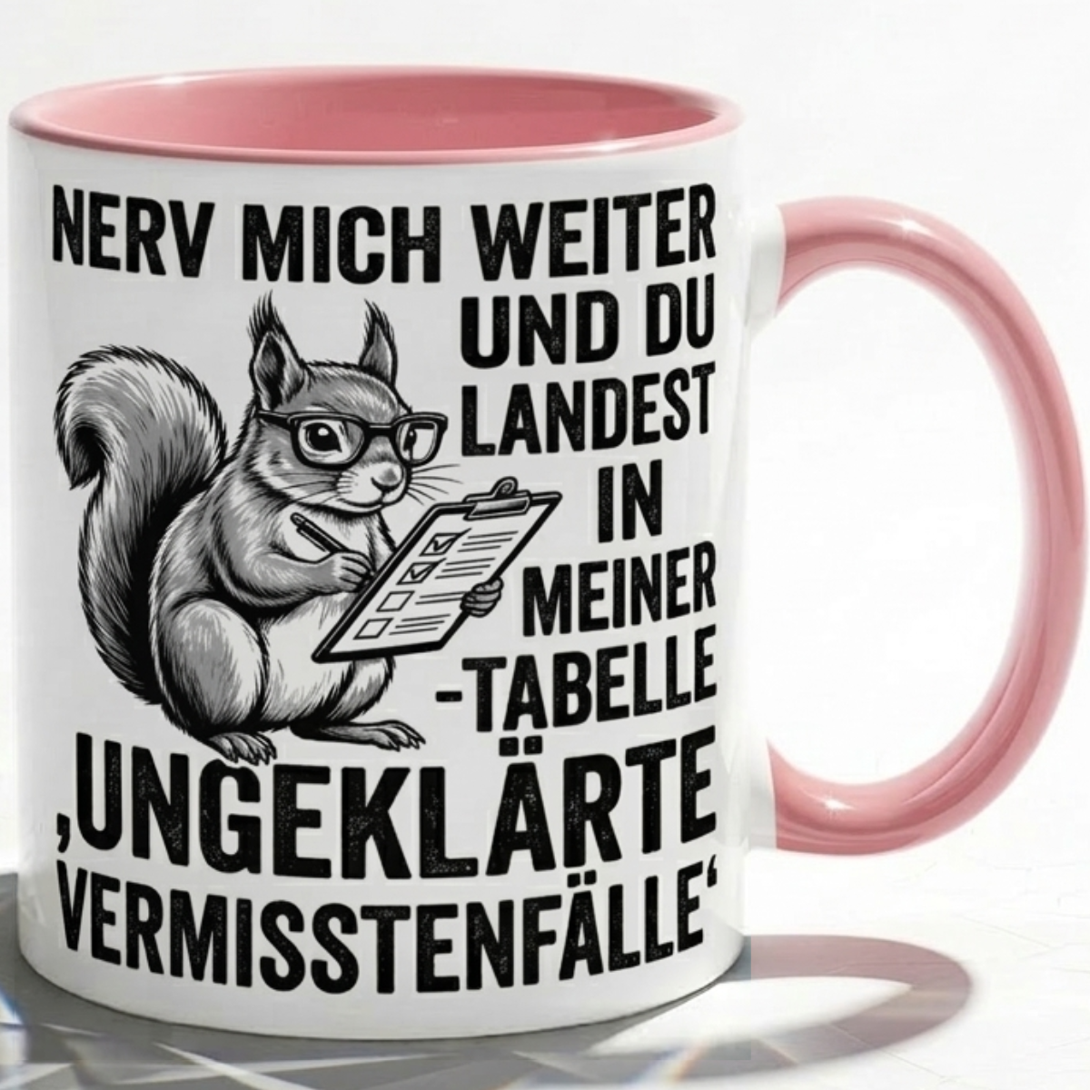 Eichhörnchen lustige Büro Tasse Nerd Spruch Geschenk mit Humor für Kollegen, Statistik