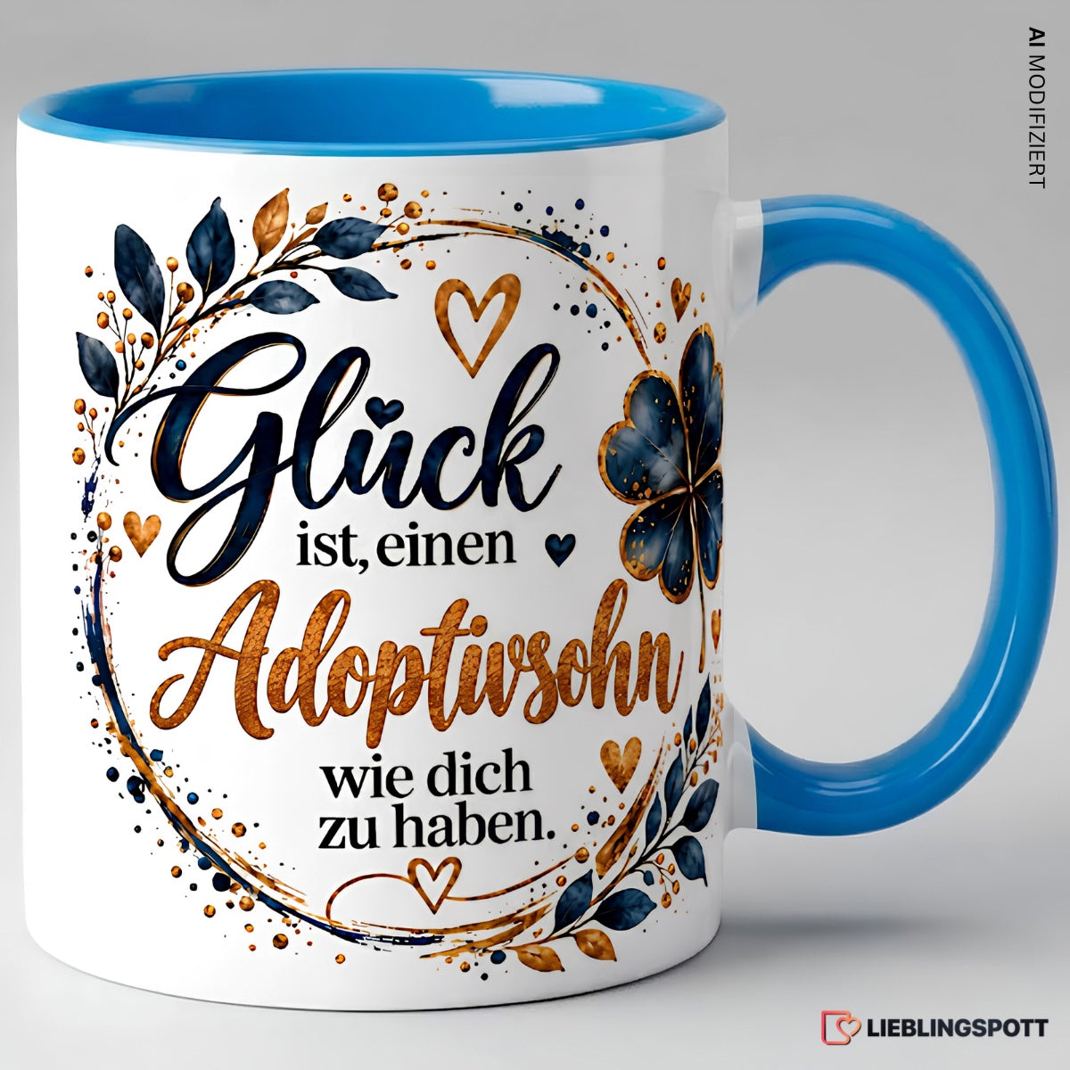 Adoptivsohn Tasse Glück ist einen Adoptivsohn wie dich zu haben – Blau