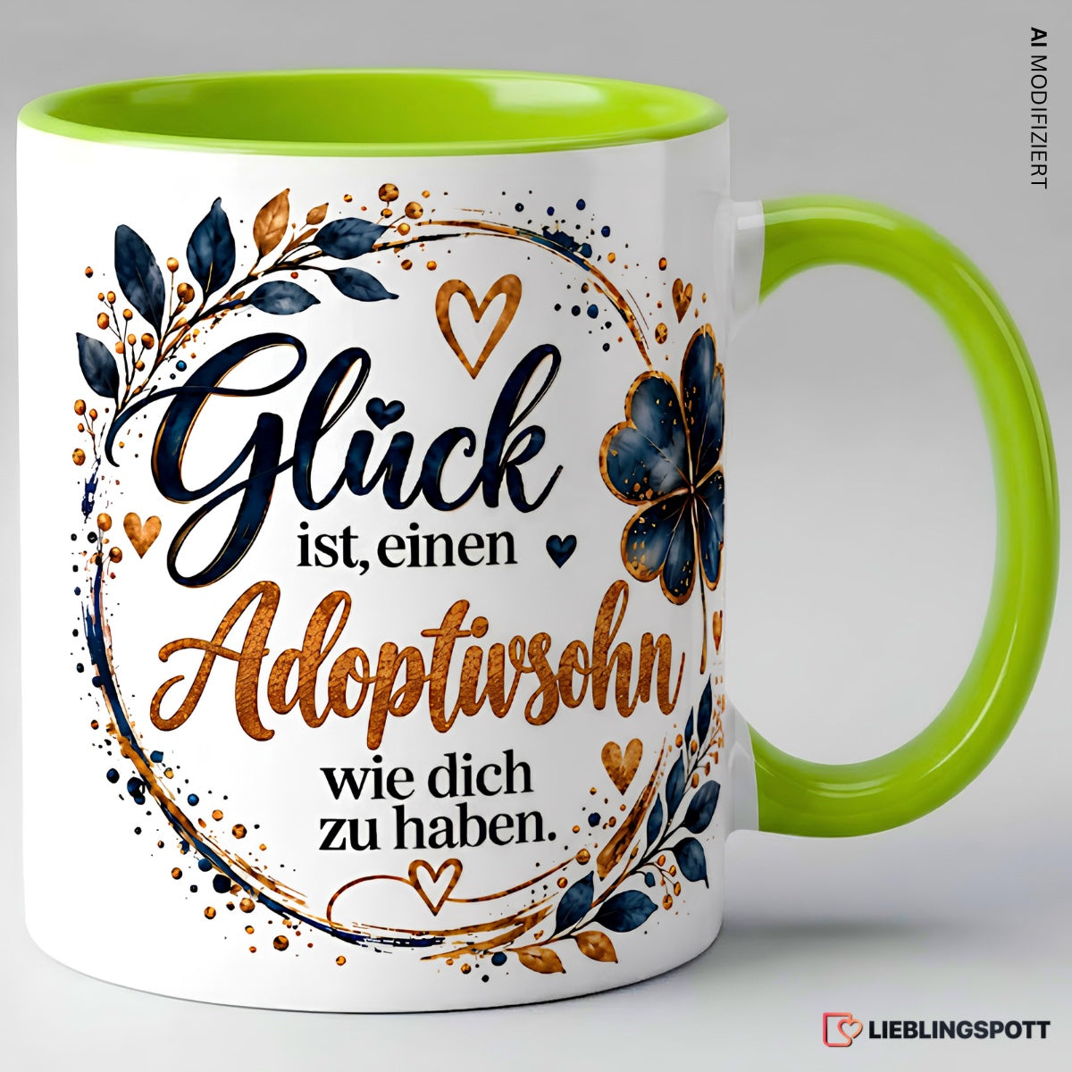 Adoptivsohn Tasse Glück ist einen Adoptivsohn wie dich zu haben – Grün