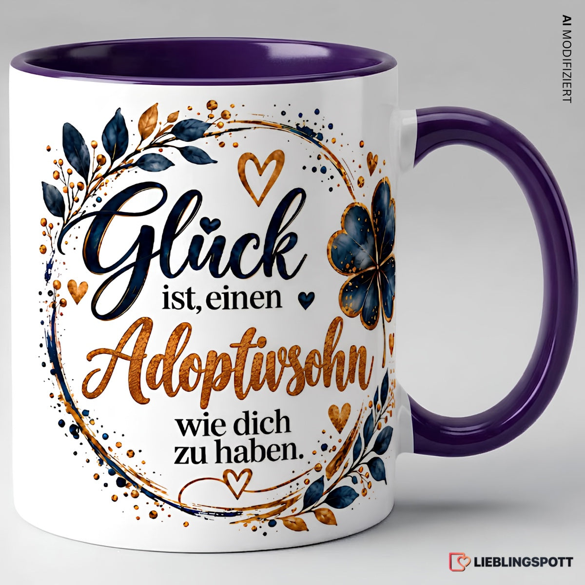 Adoptivsohn Tasse Glück ist einen Adoptivsohn wie dich zu haben – Violett