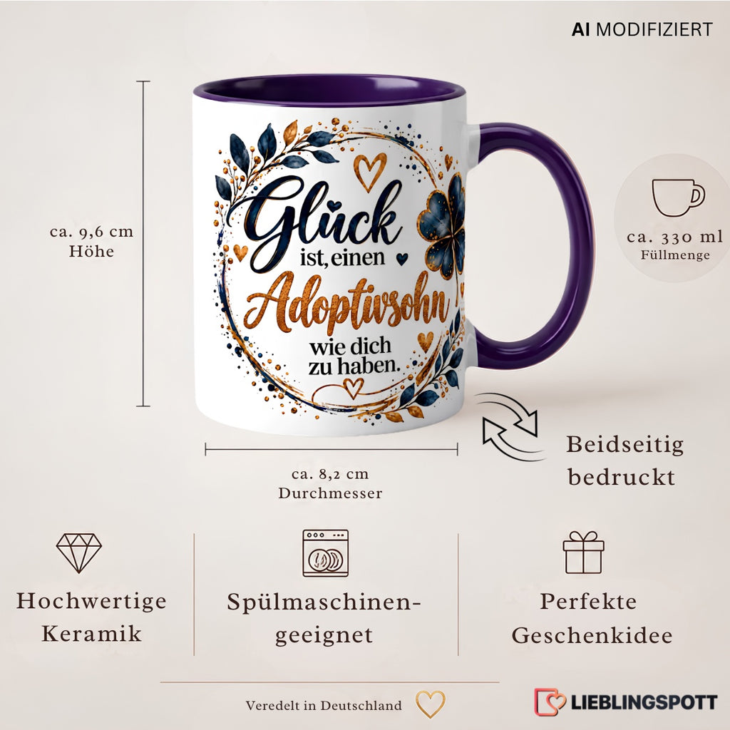 Adoptivsohn Keramiktasse 330 ml – Maße und Produktvorteile