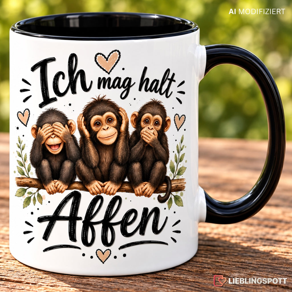 Affen Tasse Ich mag halt Affen – Lifestyle