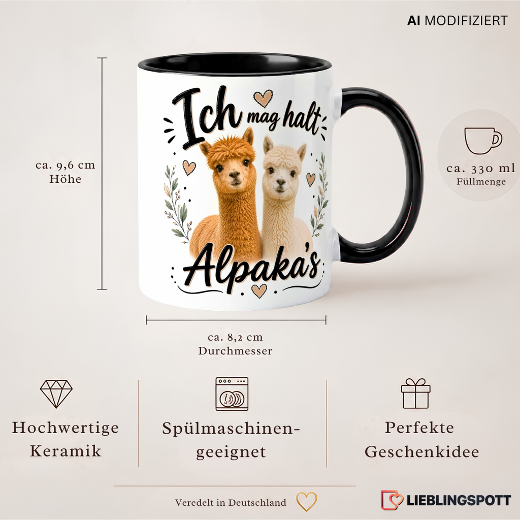 Alpaka Tasse Produktdetails 330 ml