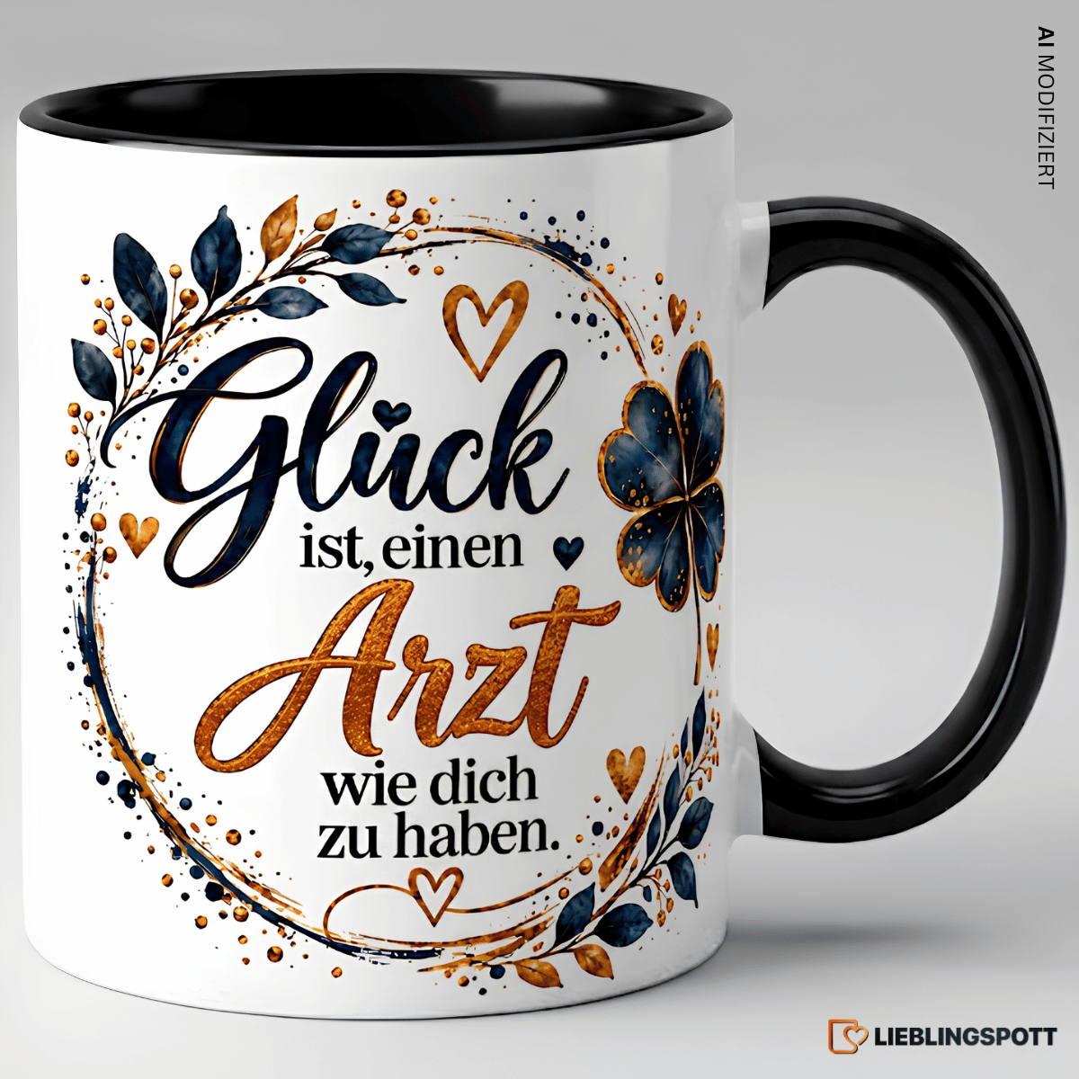 Arzt Tasse Glück ist einen Arzt wie dich zu haben - Schwarz