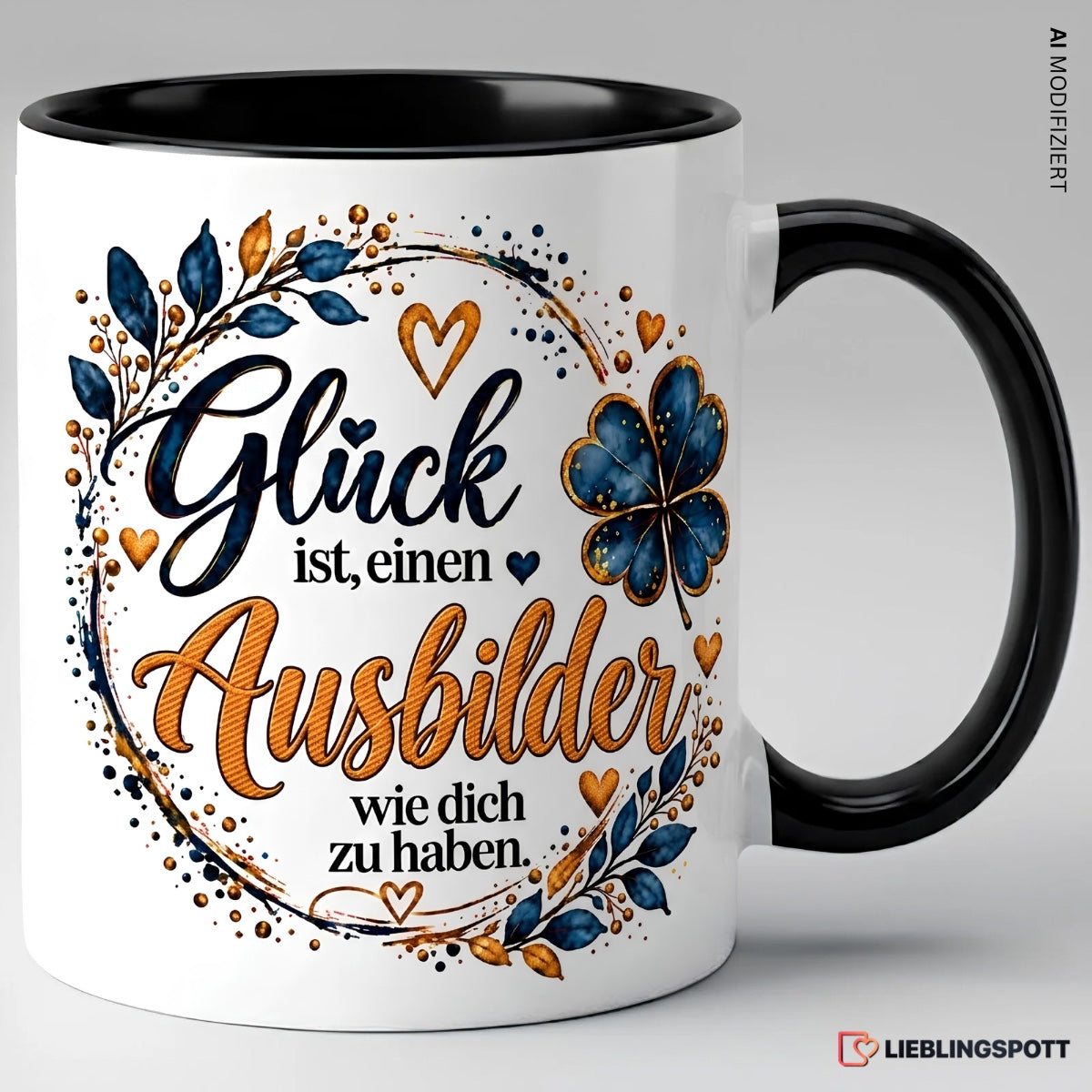 Ausbilder Tasse mit Spruch - Schwarz