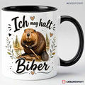 Biber Tasse Ich mag halt Biber in Schwarz