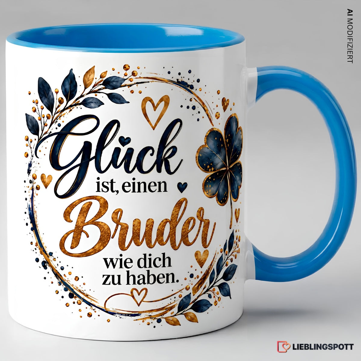 Bruder Tasse Glück ist einen Bruder wie dich zu haben Blau