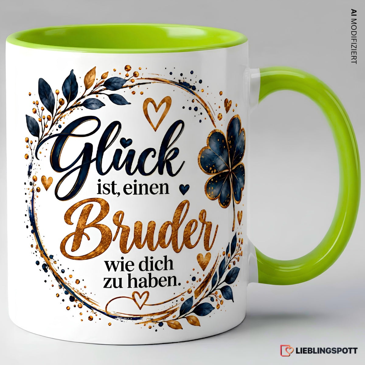 Bruder Tasse Glück ist einen Bruder wie dich zu haben Grün