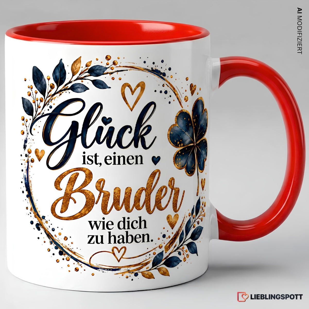Bruder Tasse Glück ist einen Bruder wie dich zu haben Rot