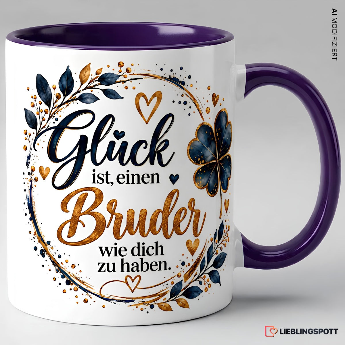Bruder Tasse Glück ist einen Bruder wie dich zu haben Violett