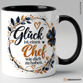 Chef Tasse Glück ist einen Chef wie dich zu haben - Schwarz