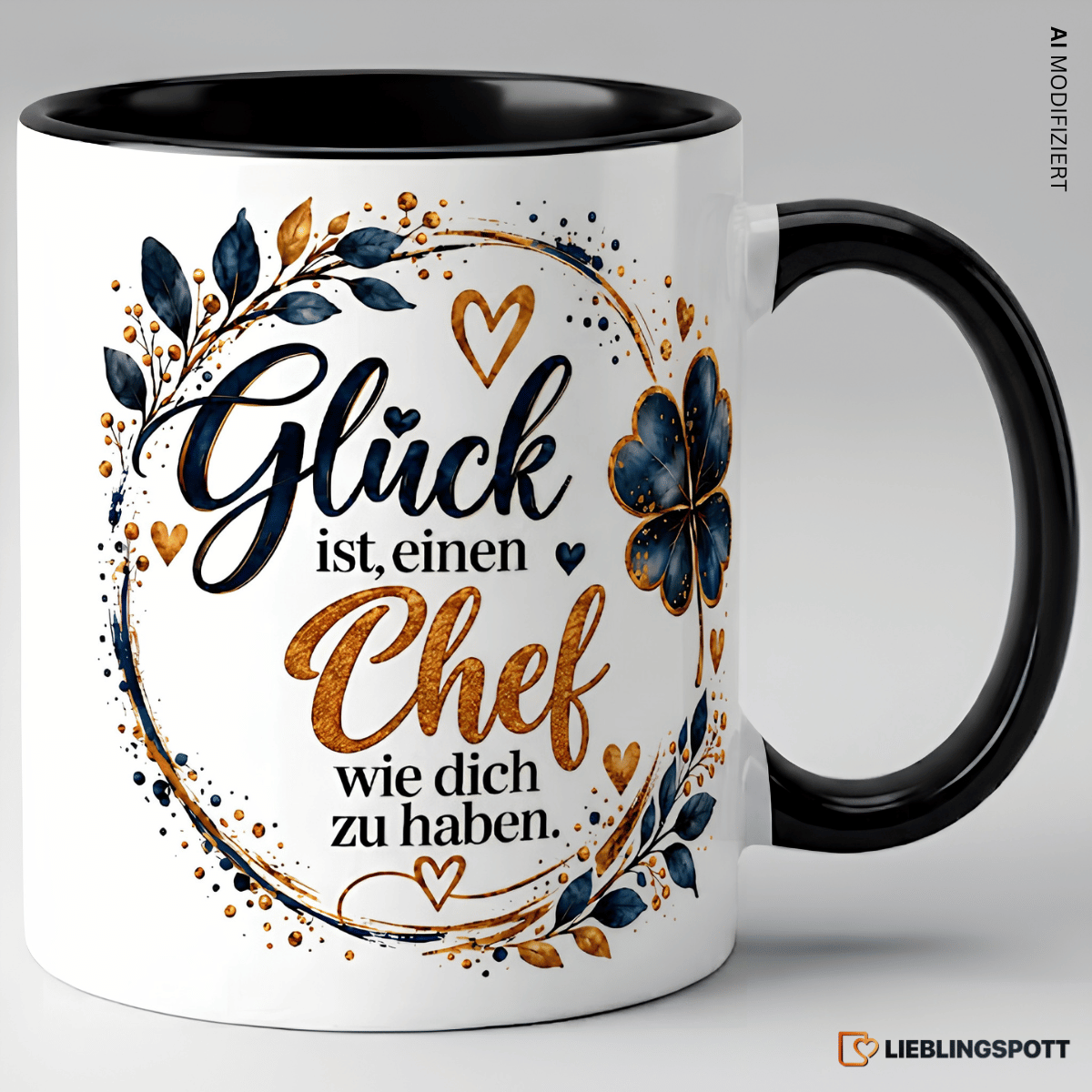 Chef Tasse Glück ist einen Chef wie dich zu haben - Schwarz