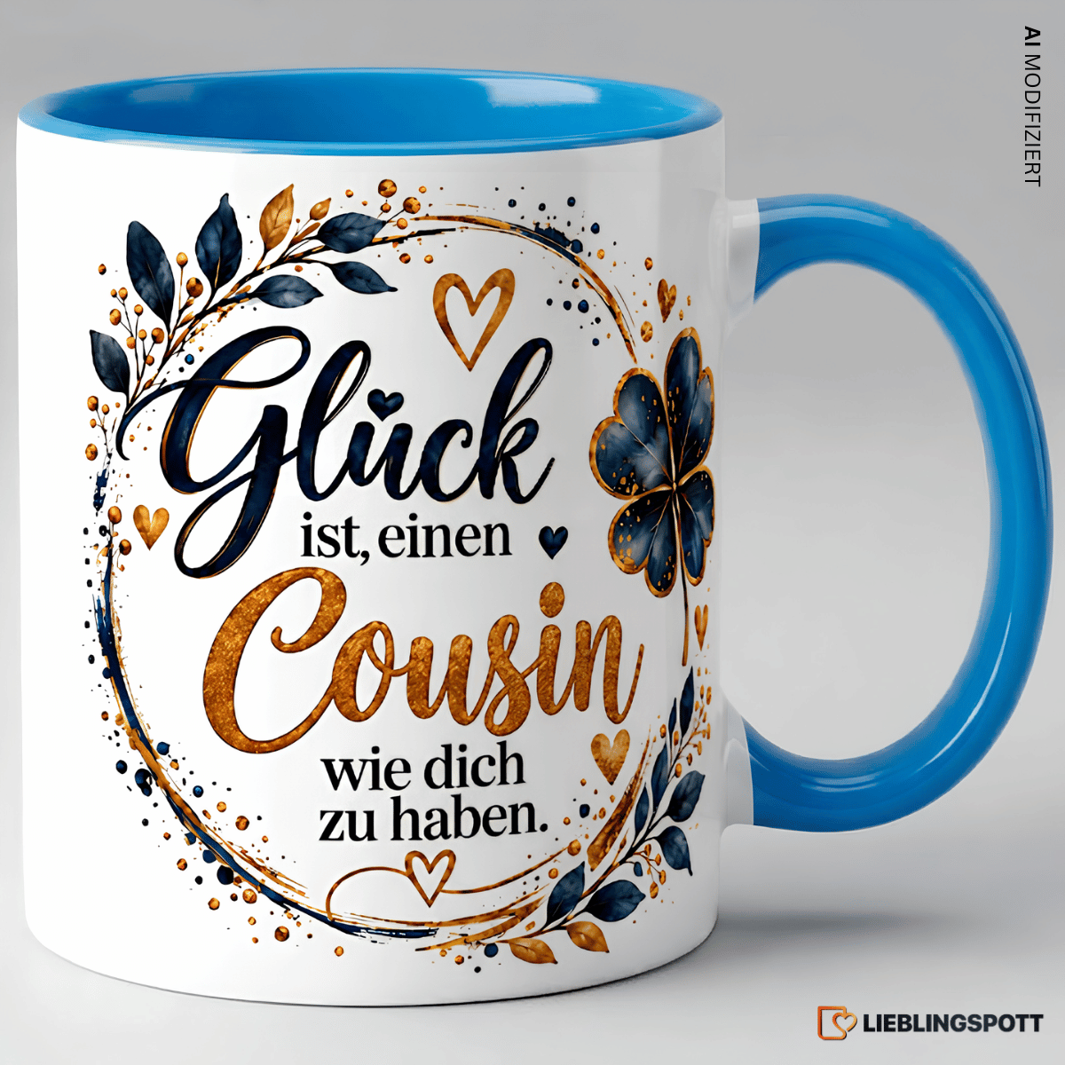 Cousin Tasse Glück ist einen Cousin wie dich zu haben Blau