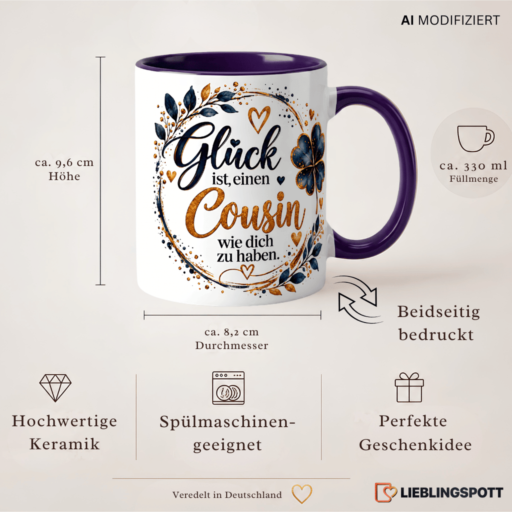 Cousin Keramiktasse 330 ml Maße und Produkteigenschaften