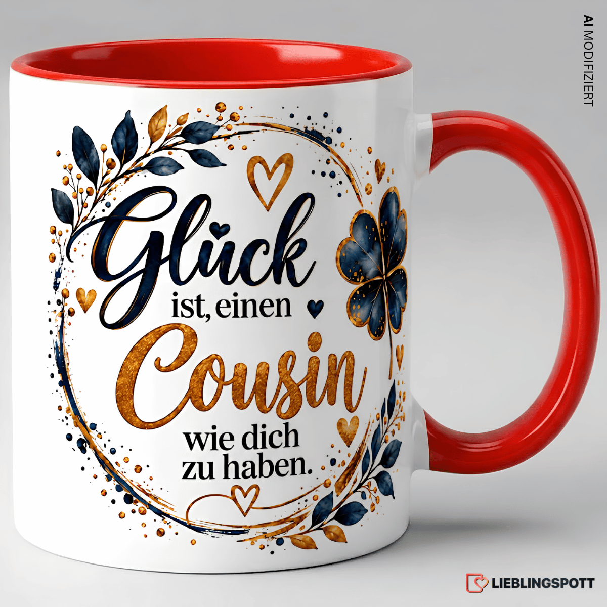 Cousin Tasse Glück ist einen Cousin wie dich zu haben Rot