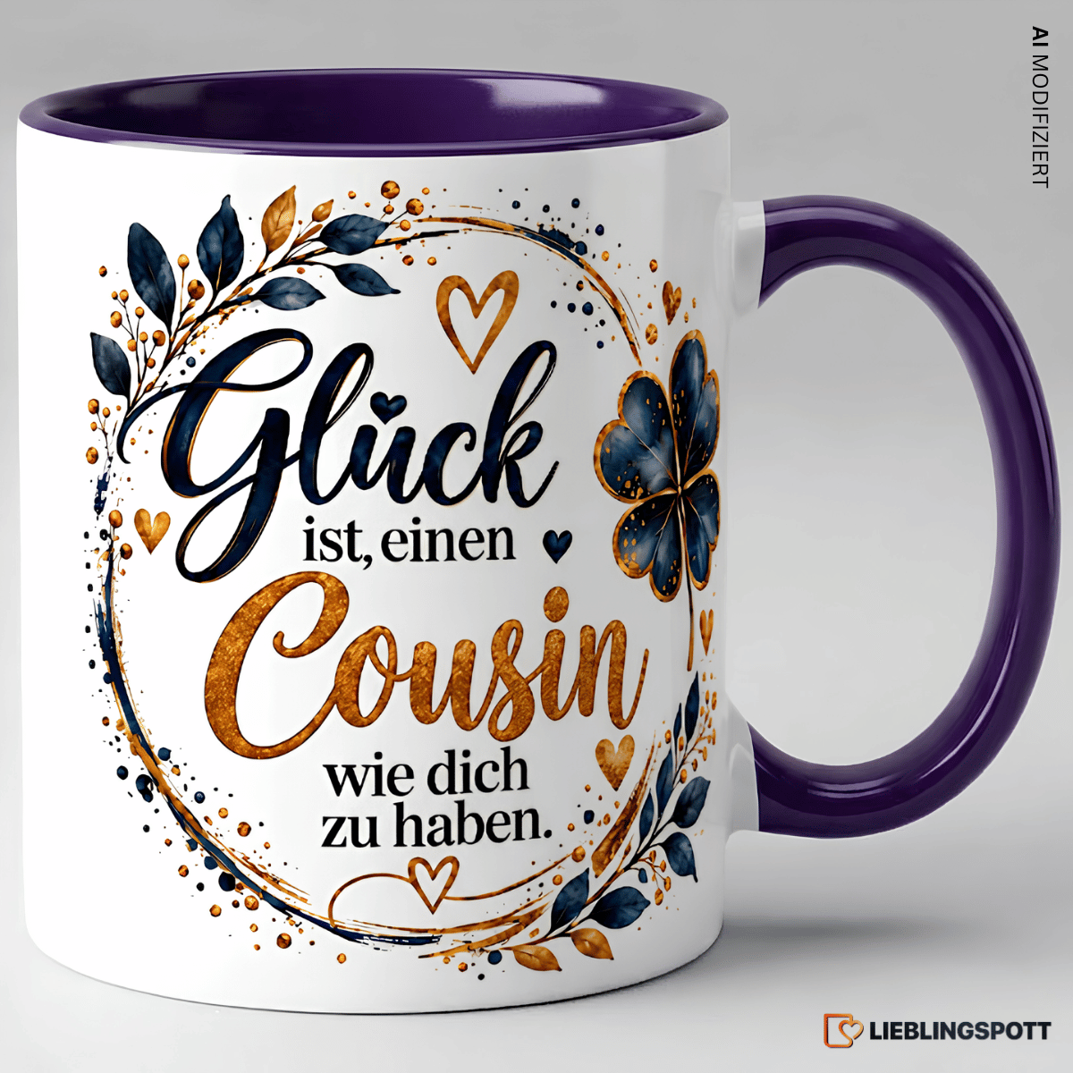 Cousin Tasse Glück ist einen Cousin wie dich zu haben Violett