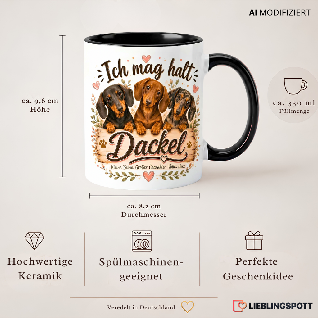 Dackel Tasse Produktdetails