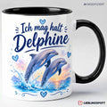 Delphine Tasse Ich mag halt Delphine – Schwarz