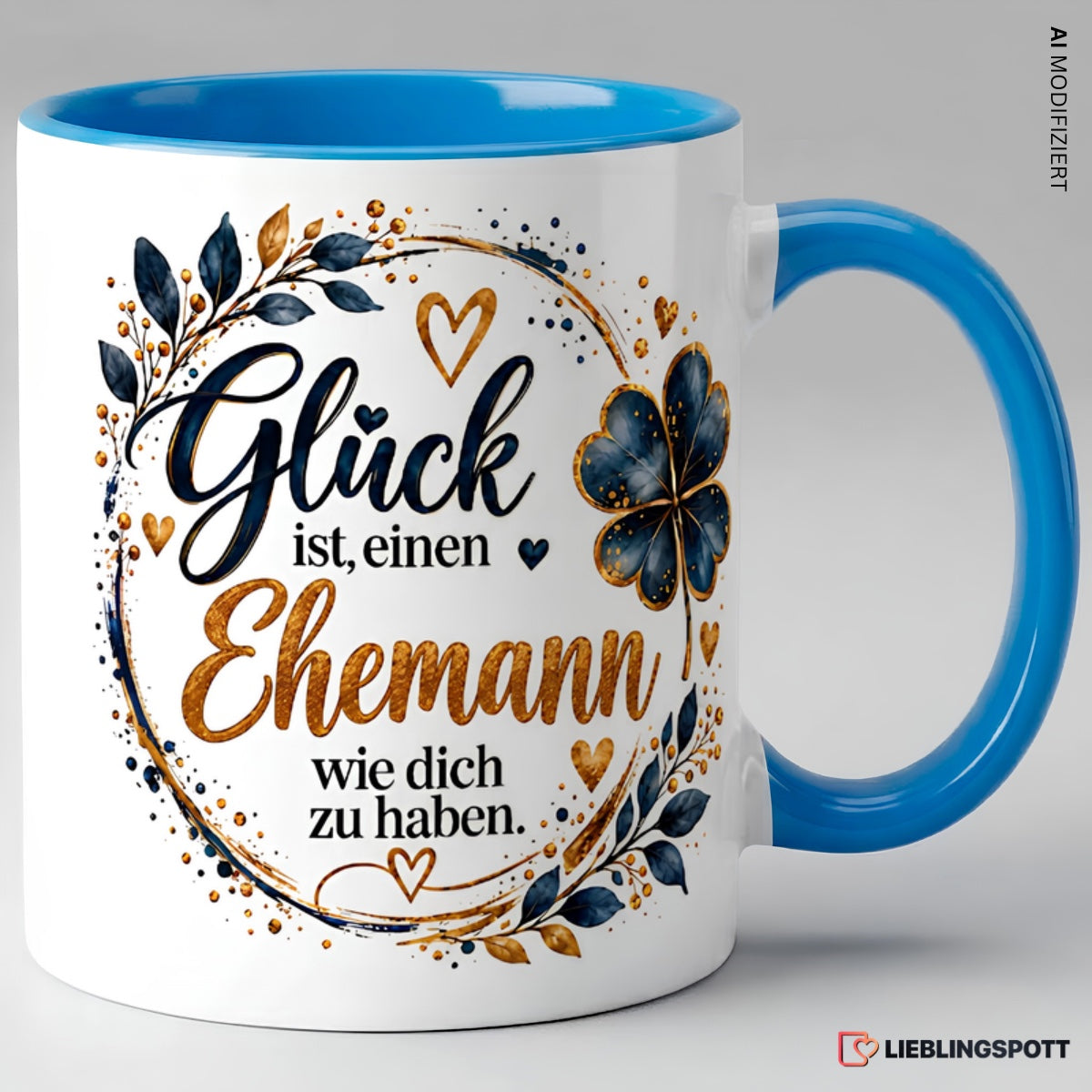 Ehemann Tasse Glück ist einen Ehemann wie dich zu haben Blau