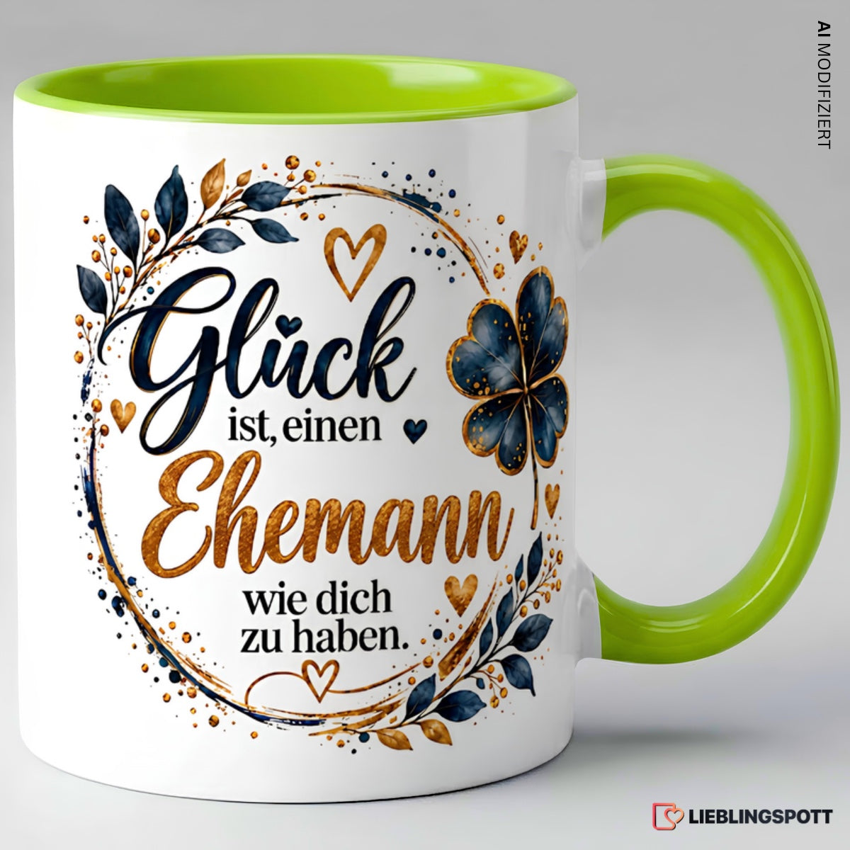 Ehemann Tasse Glück ist einen Ehemann wie dich zu haben Grün