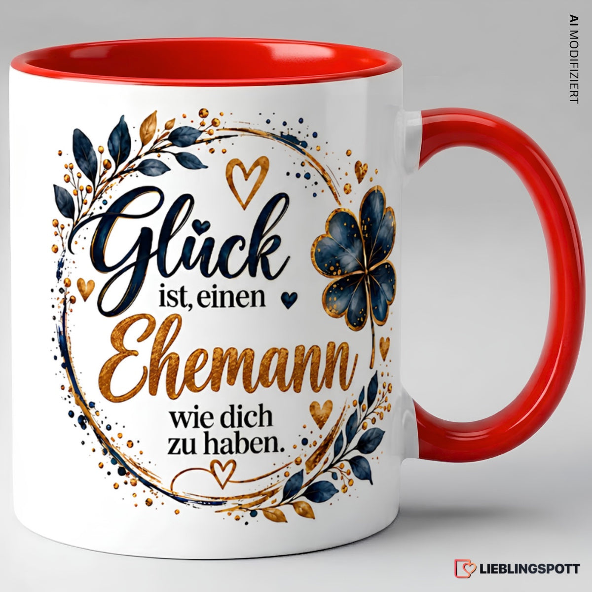 Ehemann Tasse Glück ist einen Ehemann wie dich zu haben Rot