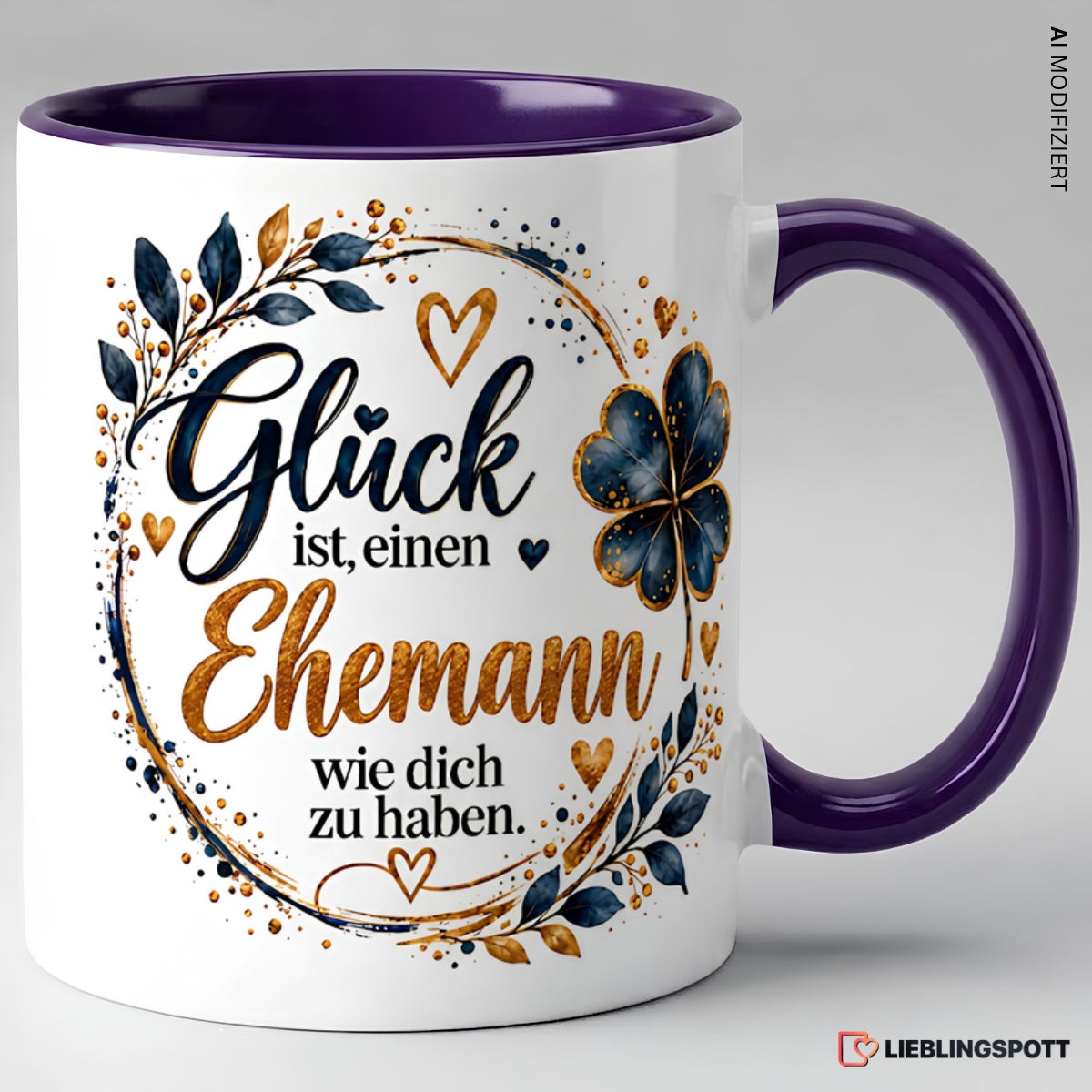 Ehemann Tasse Glück ist einen Ehemann wie dich zu haben Violett