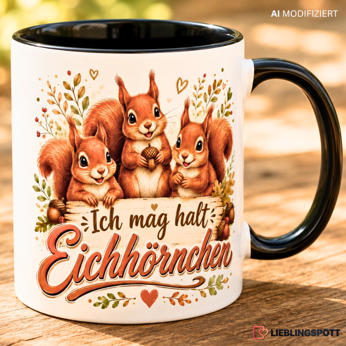 Eichhörnchen Tasse 330 ml als Geschenkidee für Eichhörnchenfans