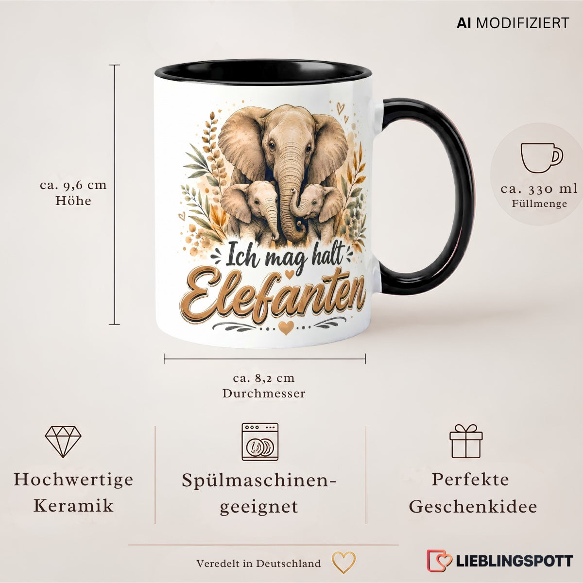 Elefanten Tasse 330 ml Produktdetails