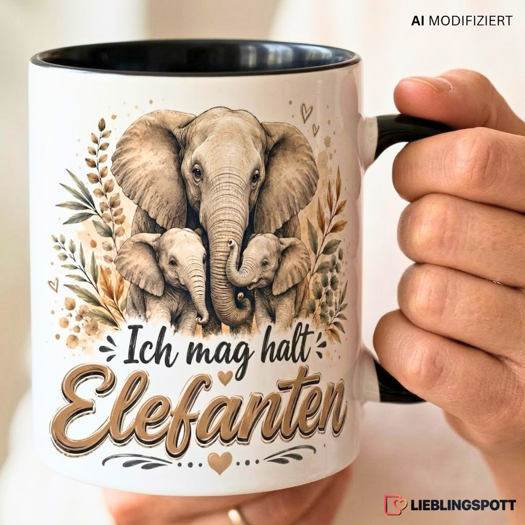Elefanten Tasse Ich mag halt Elefanten Lifestyle