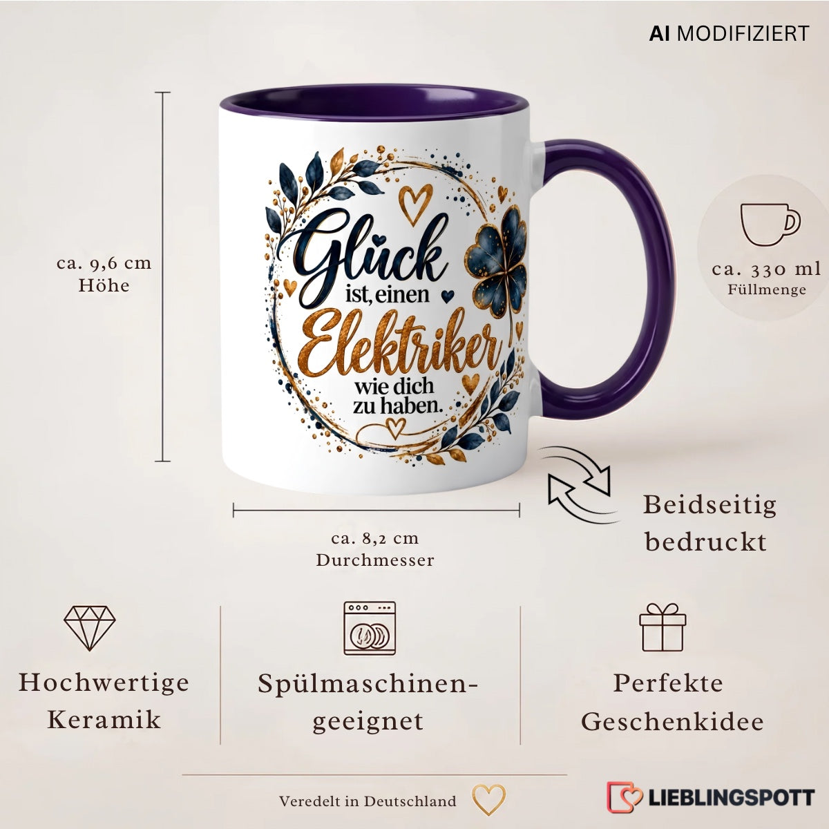 Elektriker Tasse 330 ml Produktdetails und Eigenschaften