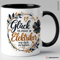 Elektriker Tasse mit Spruch in Schwarz