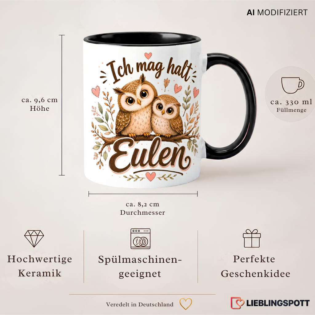 Eulen Tasse Produktdetails