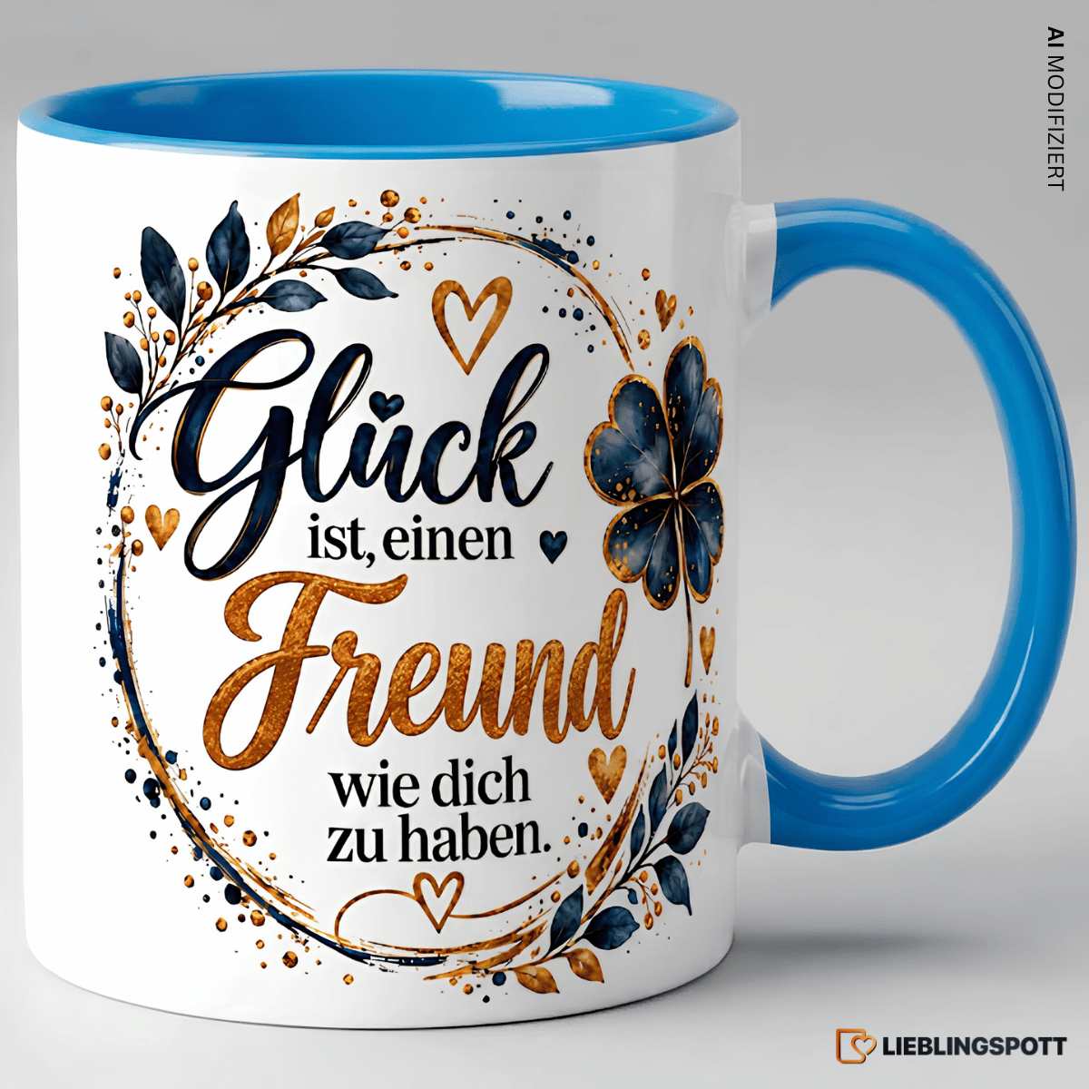 Freund Tasse Glück ist einen Freund wie dich zu haben Blau