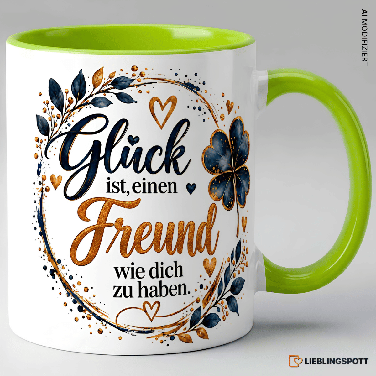Freund Tasse Glück ist einen Freund wie dich zu haben Grün