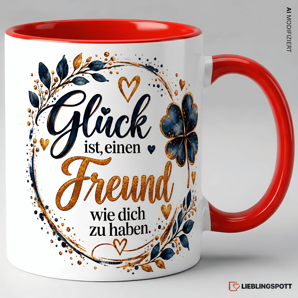 Freund Tasse Glück ist einen Freund wie dich zu haben Rot