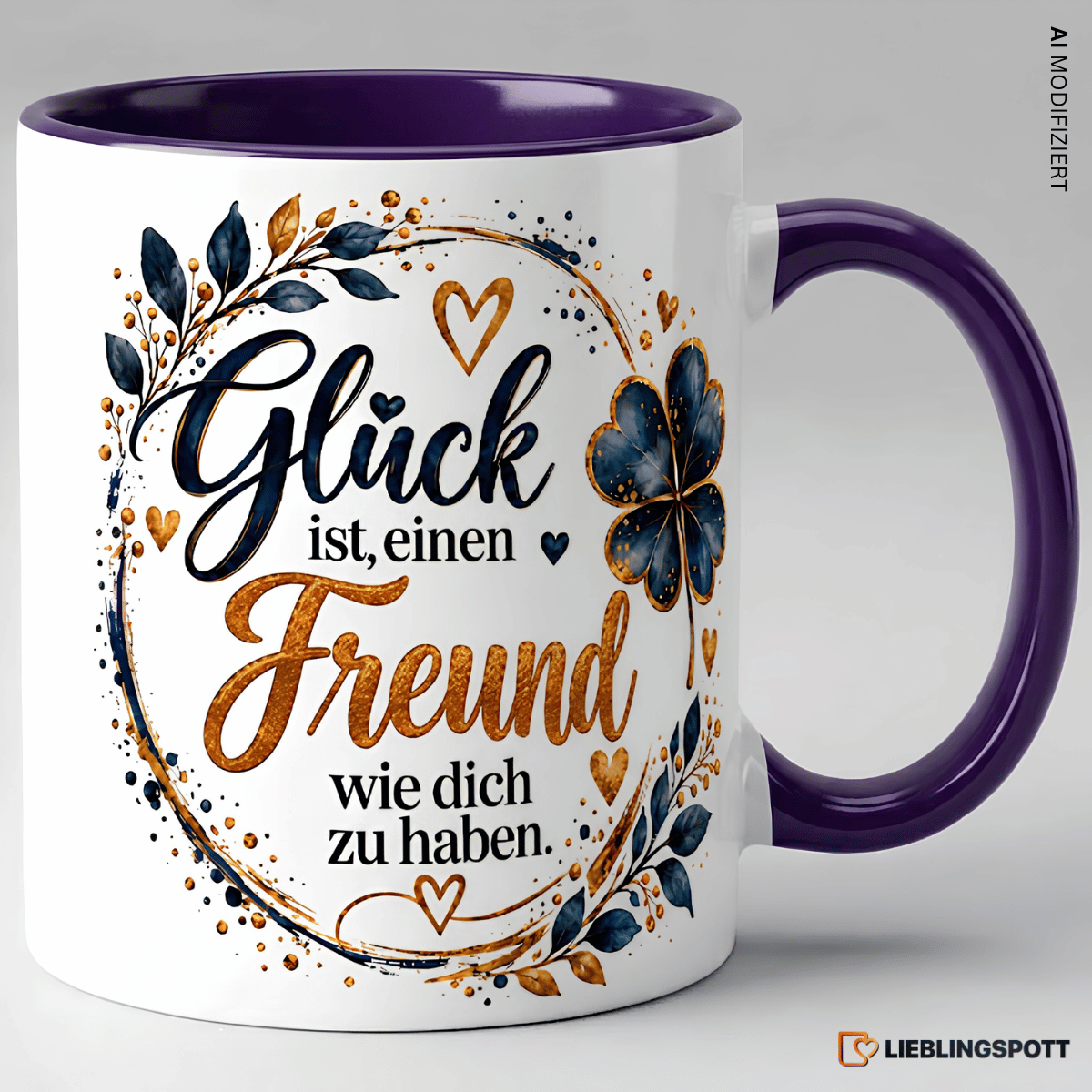 Freund Tasse Glück ist einen Freund wie dich zu haben Violett