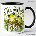 Frösche Tasse Schwarz – Ich mag halt Frösche