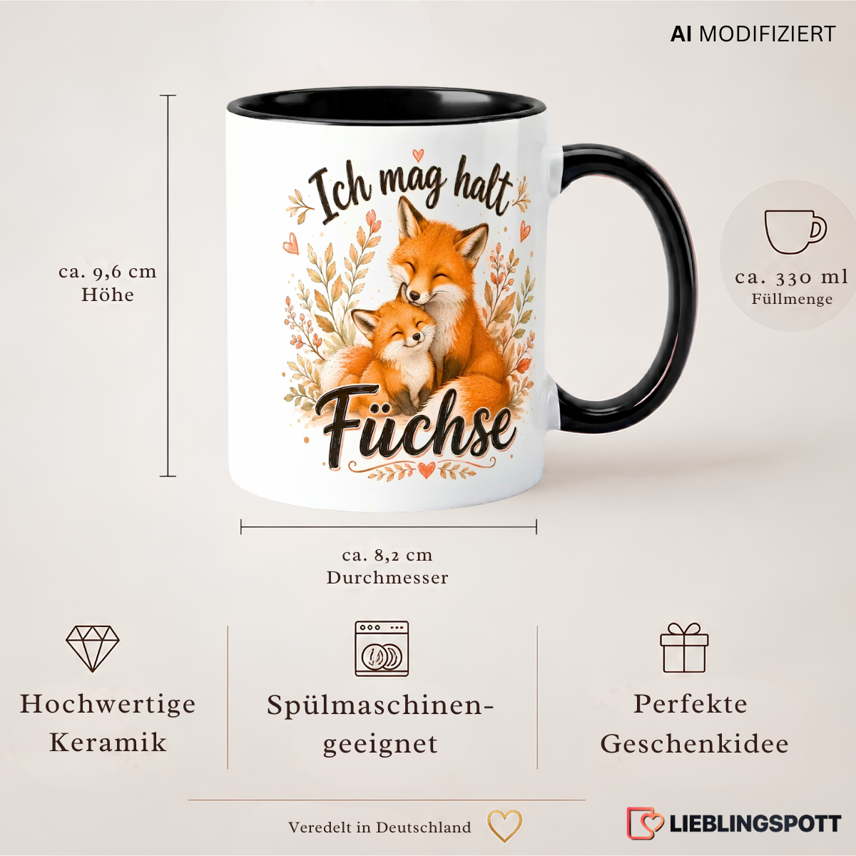 Füchse Tasse Produktdetails
