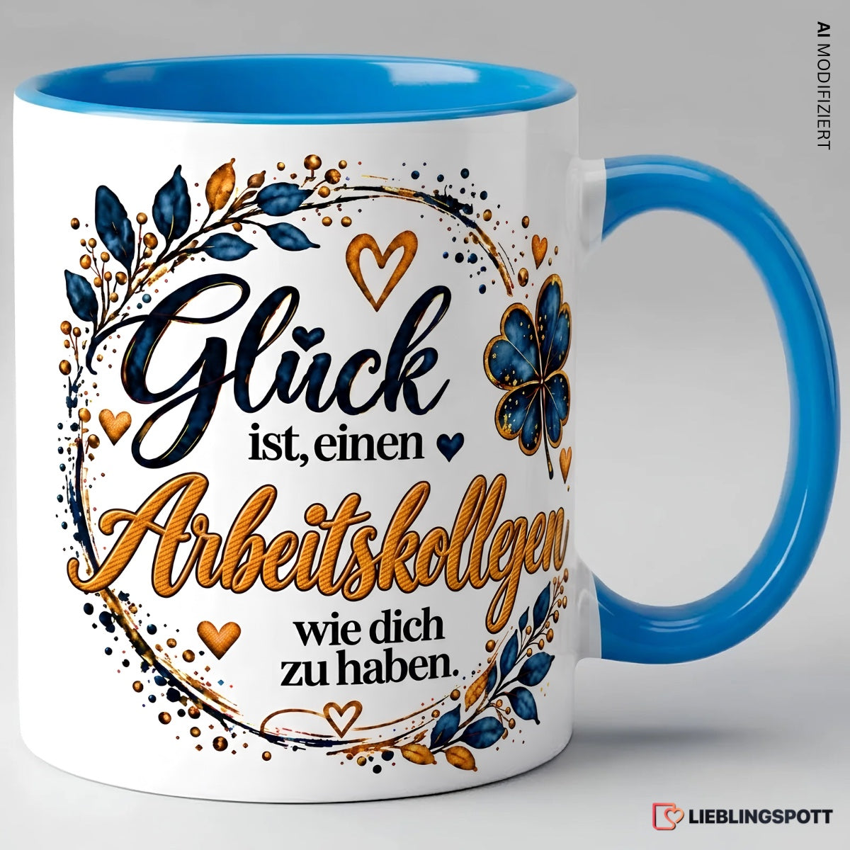 Arbeitskollege Tasse Glück ist einen Arbeitskollegen wie dich zu haben – Blau