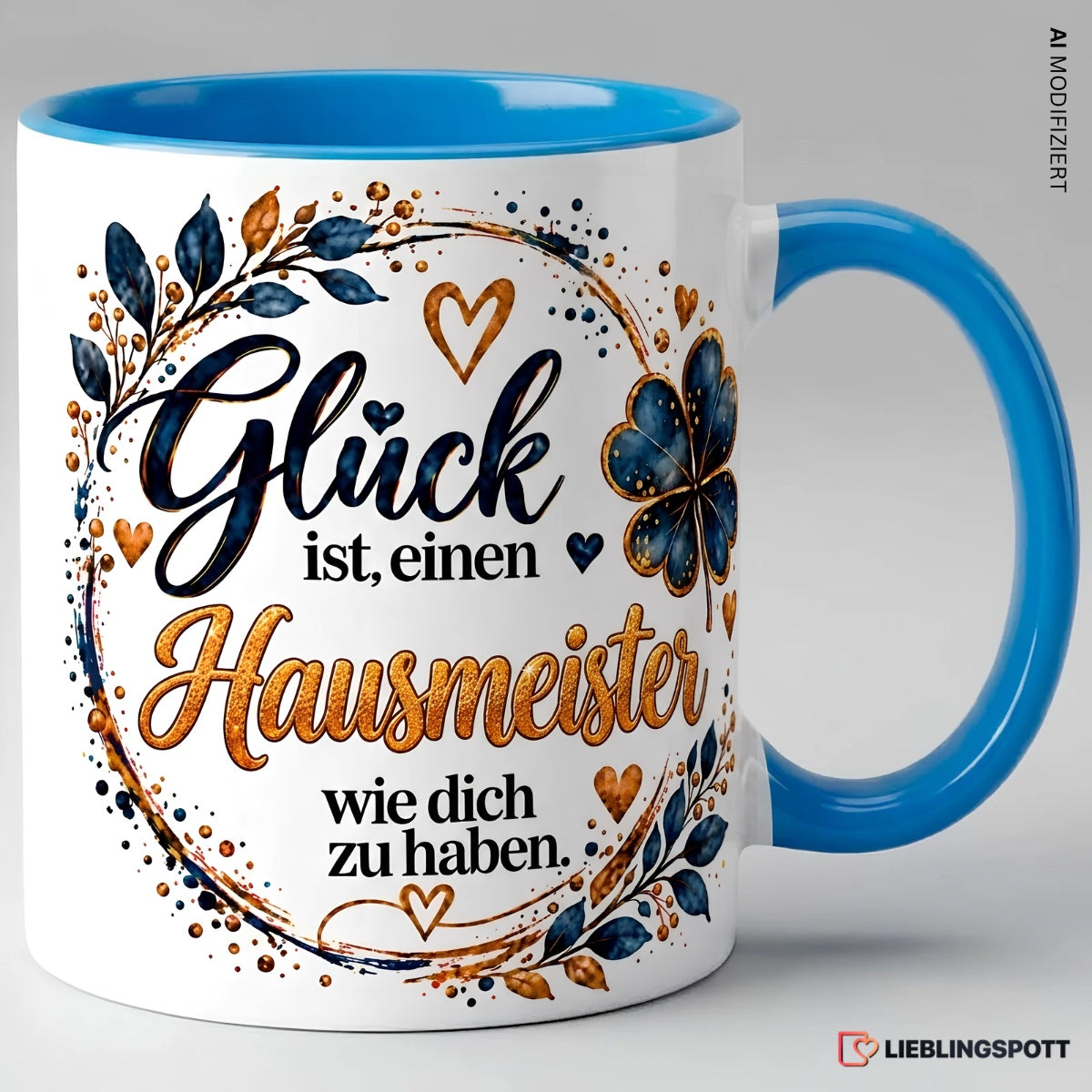 Hausmeister Tasse Glück ist einen Hausmeister wie dich zu haben – Blau